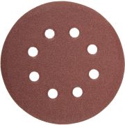 Круг шлифовальный универсальный STAYER ″MASTER″ из абразивной бумаги на велкро основе, 8 отверстий, Р80, 125мм, 5шт