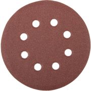 Круг шлифовальный универсальный STAYER ″MASTER″ из абразивной бумаги на велкро основе, 8 отверстий, Р100, 125мм, 5шт