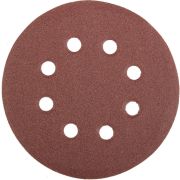 Круг шлифовальный универсальный STAYER ″MASTER″ из абразивной бумаги на велкро основе, 8 отверстий, Р120, 125мм, 5шт