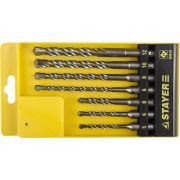 STAYER 7 шт: 5/6/8+R[-36]C:RCx110. 6/8/10/12х160 мм, набор SDS-plus буров, Professional (2930-H7)