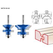 ЗУБР 50 x 30 мм, хвостовик 8 мм, набор фрез для вагонки, Профессионал (28770-50-H2)