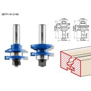 ЗУБР 41.3 x 23 мм, хвостовик 12 мм, набор фрез рамочных №1, Профессионал (28771-41.3-H2)