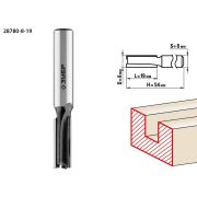 ЗУБР 8 x 19 мм, хвостовик 8 мм, фреза пазовая прямая, Профессионал (28780-8-19)