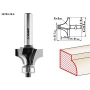 ЗУБР 28.6 x 16 мм, радиус 8 мм, фреза кромочная калевочная №1, Профессионал (28784-28.6)