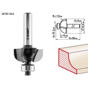 ЗУБР 28.6 x 13 мм, радиус 7.9 мм, фреза кромочная калевочная №2, Профессионал (28785-28.6)