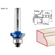 ЗУБР 19.0 x 7.4 мм, радиус 3.2 мм, фреза кромочная калевочная №1, Профессионал (28701-19)