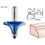 ЗУБР 50.8 x 25 мм, радиус 19 мм, фреза кромочная калевочная №1, Профессионал (28701-50.8)