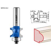 ЗУБР 22.2 x 25.4 мм, радиус 4.8 мм, фреза полустержневая с подшипником, Профессионал (28722-22.2)