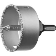 ЗУБР 64 мм, L 25 мм, карбид вольфрама, коронка-чашка с державкой и сверлом, Профессионал (33360-064)