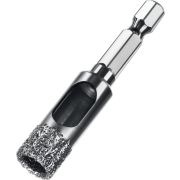 ЗУБР АВК, d 12 мм, (HEX 1/4″, 15 мм кромка), вакуумное алмазное трубчатое сверло, Профессионал (29865-12)