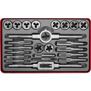 ЗУБР 24 предм., сталь 9ХС, набор метчиков и плашек (28116-H24)