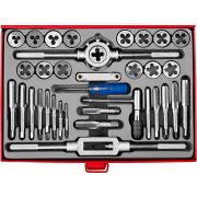 ЗУБР 35 предм., сталь 9ХС, набор метчиков и плашек (28117-H35)