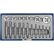 ЗУБР 18 предм., сталь 9ХС, набор метчиков и плашек в пластиковом боксе (28120-H18)