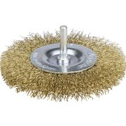 STAYER 100 мм, витая стальная латунированная проволока 0.3 мм, щетка дисковая для дрели, Professional (35114-100)