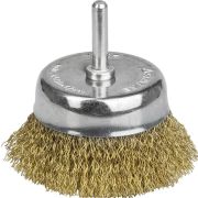 STAYER 75 мм, витая латунированная стальная проволока, 0.3 мм, чашечная щетка для дрели, Professional (35117-075)