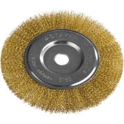 STAYER 200 мм, витая стальная латунированная проволока 0.3 мм, щетка дисковая для УШМ, Professional (35122-200)