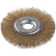 ЗУБР 125 мм, витая стальная латунированная проволока 0.3 мм, щетка дисковая для УШМ, Профессионал (35187-125)