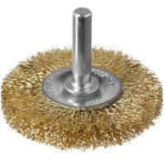 ЗУБР 50 мм, витая стальная латунированная проволока 0.3 мм, щетка дисковая для дрели, Профессионал (3520-050)