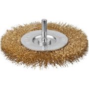 ЗУБР 100 мм, витая стальная латунированная проволока 0.3 мм, щетка дисковая для дрели, Профессионал (3520-100)