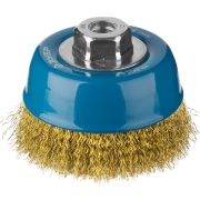 ЗУБР 100 мм, витая стальная латунированная проволока 0.3 мм, чашечная щетка-крацовка для УШМ, Профессионал (3526-100)