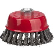 STAYER 100 мм, жгутированная стальная проволока 0.5 мм, чашечная щетка-крацовка для УШМ, Professional (35128-100)