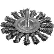 ЗУБР 75 мм, жгутированная стальная проволока 0.5 мм, щетка дисковая для дрели, Профессионал (3522-075)