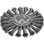 ЗУБР 100 мм, жгутированная стальная проволока 0.5 мм, щетка дисковая для дрели, Профессионал (3522-100)