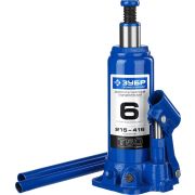 ЗУБР 6 т, 215 - 415 мм, бутылочный гидравлический домкрат, Профессионал (43060-6)