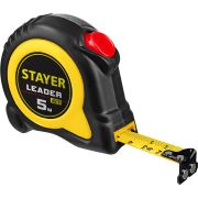 STAYER Leader, 5 м х 19 мм, рулетка с автостопом, Professional (3402-05-19)