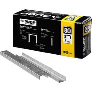 ЗУБР скобы тип 80 (BeA/Prebena A/Senco AT), 6 мм, калибр 21GA. 5000 шт. Профессионал (31880-06)