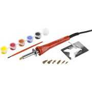 ЗУБР 30 Вт, прибор для выжигания с набором насадок и красками (55425)