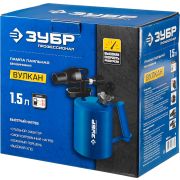 ЗУБР ВУЛКАН ВК-15, 1.5 л, стальной эжектор, паяльная лампа, Профессионал (40652-1.5)