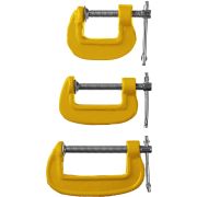 STAYER SG-3, 25-50-75 мм, 3 шт, набор чугунных струбцин G (3212-H3)