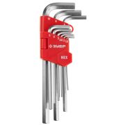 ЗУБР 9 шт, набор длинных имбусовых ключей (27460-2)