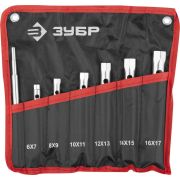 ЗУБР 7 предм., 6 - 17 мм, набор торцовых трубчатых ключей (27162-H7)