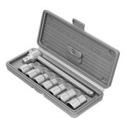 НИЗ Шоферский инструмент №1, 8 предм., 1/2″, набор торцовых головок в пластиковом кейсе (2761-10)