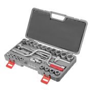 НИЗ Шоферский инструмент №4, 26 предм., 1/2″, набор торцовых головок в пластиковом кейсе (2761-40)