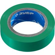 ЗУБР ЭЛЕКТРИК-10, 15 мм х 10 м, 6 000 В, зеленая, не поддерживает горение, изолента ПВХ, Профессионал (1233-4)