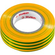 ЗУБР ЭЛЕКТРИК-20, 19 мм х 20 м, 6 000 В, желто-зеленая, не поддерживает горение, изолента ПВХ, Профессионал (1234-6)