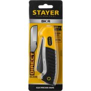 STAYER прямое лезвие, монтерский складной нож, Professional (45408)