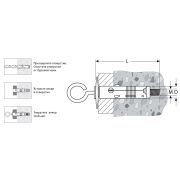 ЗУБР 9 х 46 мм, 50 шт, облегченный анкер с кольцом (4-302432-05-046)