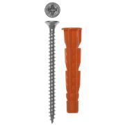 ЗУБР 12 х 71 мм, 6 шт, с бортиком, универсальный дюбель с шурупом (4-301206-12-071)