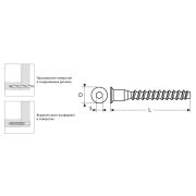 ЗУБР 6.4 x 50 мм, цинк, 2500 шт, винт-конфирмат (4-308050-64-050)