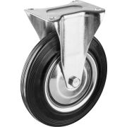 ЗУБР d 200 мм, г/п 185 кг, игольчатый подшипник, резина/металл, неповоротное колесо, Профессионал (30936-200-F)