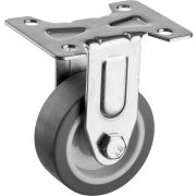 ЗУБР d 50 мм, г/п 40 кг, резина/полипропилен, термопластичное неповоротное колесо, Профессионал (30946-50-F)