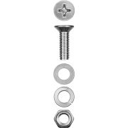 ЗУБР DIN 965, M6 х 16 мм, цинк, 12 шт, винт с гайкой и шайбами (303456-06-016)