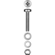 ЗУБР DIN 7985, M4 х 30 мм, цинк, 20 шт, винт с гайкой и шайбами (303476-04-030)