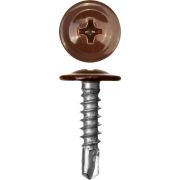 ЗУБР ПШМ-С 8017 16 х 4.2 мм, шок.-коричн., 500 шт (0,8 кг.), саморез с пресс-шайбой и сверлом (300211-42-016-8017)