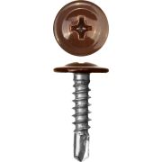 ЗУБР ПШМ-С 8017, 25 х 4.2 мм, шок.-коричн., 400 шт (0,82 кг.), саморез с пресс-шайбой и сверлом (300211-42-025-8017)