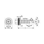 ЗУБР СКД, 70 х 4.8 мм, цинк, 800 шт (6,16 кг.), кровельный саморез, Профессионал (4-300310-48-070)